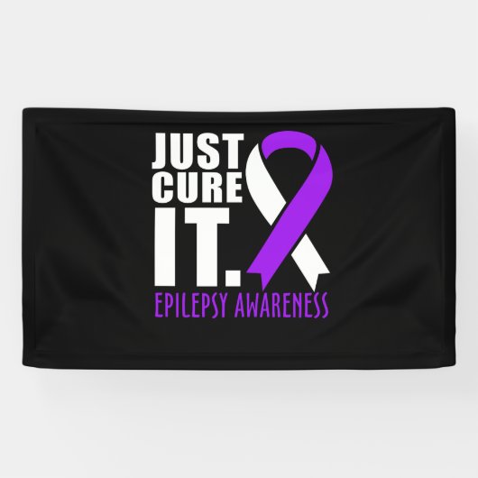 Gewoon zorgen voor Epilepsy Bewustheid Ribbon Spandoek (Horizontaal)
