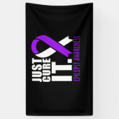 Gewoon zorgen voor Epilepsy Bewustheid Ribbon Spandoek (Verticaal)
