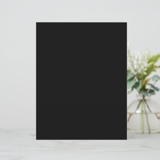 Gewoon zwart 8,5 "x 11" Gloss Blank Wedding Progra (Staand voorkant)