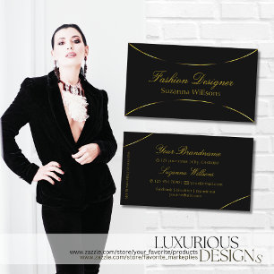 Gewoon zwart met Shimmery Gold Decor Gewoon modern Visitekaartje