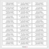 Gewoon zwart op witte Adresetiketten voor bruiloft Sticker (Vel)