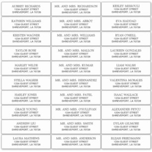 Gewoon zwart op witte Adresetiketten voor bruiloft Sticker