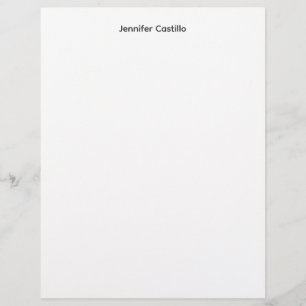 Gewoon zwart-wit minimalistisch modern briefhoofd