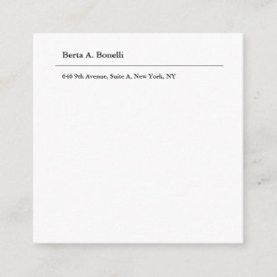 Gewoon zwart-wit minimalistisch modern informatiekaartje