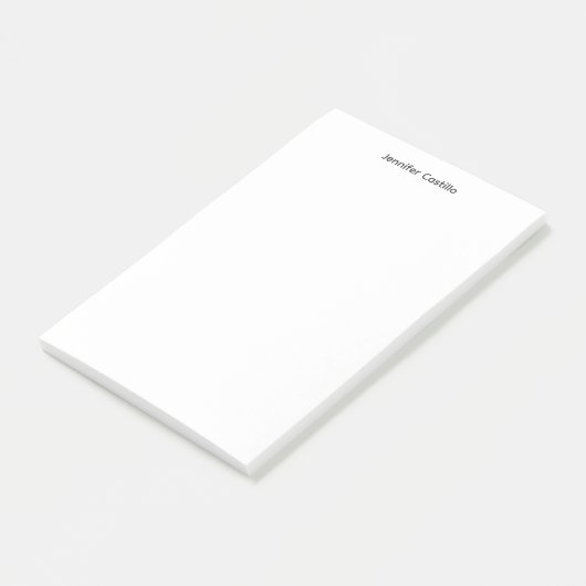 Gewoon zwart-wit minimalistisch modern post-it® notes (Schuin)