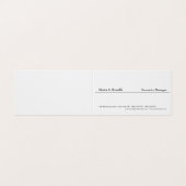 Gewoon zwart-wit minimalistisch modern visitekaartjes (Buitenkant ongevouwen)