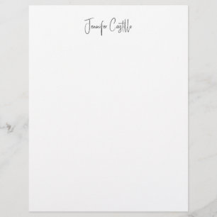 Gewoon zwart wit minimalistische kalligrafie briefhoofd