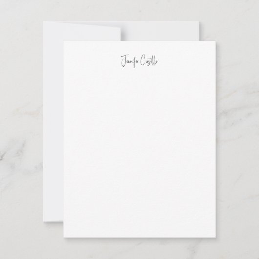 Gewoon zwart wit minimalistische kalligrafie RSVP kaartje (Voorkant)