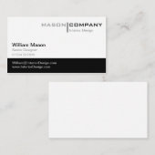 Gewoon zwart-wit, stijlvol Visitekaartje (Voorkant / Achterkant)