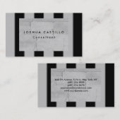 Gewoon zwarte grijze Striped Wall Professional Visitekaartje (Voorkant / Achterkant)