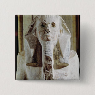 Gewoonlijk standbeeld van koning Djoser Vierkante Button 5,1 Cm