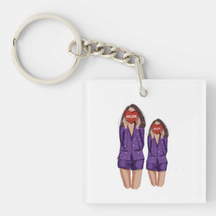 gewoonte, moeder, dochter, moederdag, cadeau, sleutelhanger