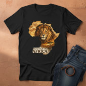 Geworteld in Afrika Leeuw Tri-Blend Shirt