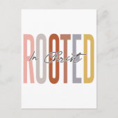 Geworteld in Christus, geloof in God, vertrouw op Feestdagenkaart (Voorkant)