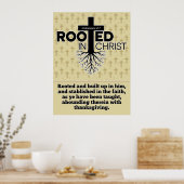 Geworteld in Christus Kolossenzen Bijbelvers ratio Poster (Keuken)