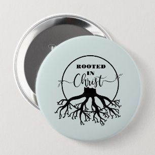 Geworteld in Christus Ronde Button 4,0 Cm