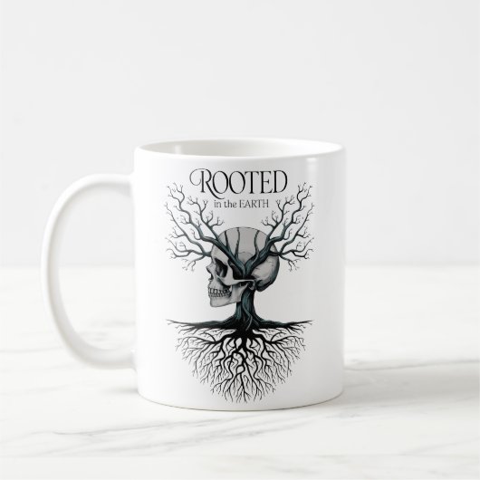 Geworteld in de aarde Skull Tree Koffiemok (Links)