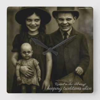 Geworteld in de oude manieren om tradities in leve vierkante klok