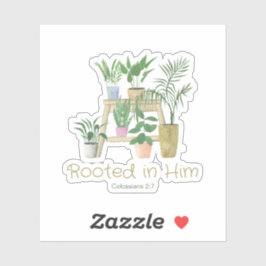 Geworteld in Hem Potted Planten Sticker