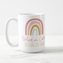 Geworteld in kalmte, opkomend in licht Inspirerend Koffiemok