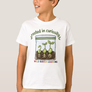 Geworteld in nieuwsgierigheid t-shirt