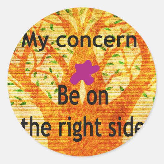 Geworteld in Rechtvaardigheid Baobab Perspectief Ronde Sticker (Voorkant)