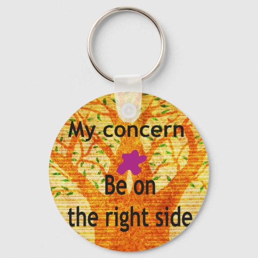 Geworteld in Rechtvaardigheid Baobab Perspectief Sleutelhanger (Voorkant)