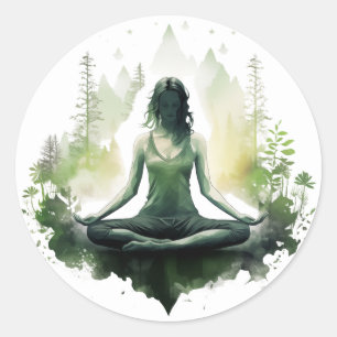 Geworteld licht Heilige Vrouwelijke Meditatie Ronde Sticker