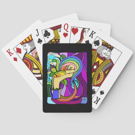 geworteld potentieel pokerkaarten (Achterkant)