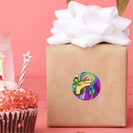 geworteld potentieel ronde sticker (Feest)