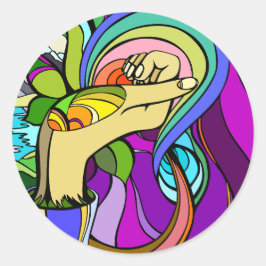 geworteld potentieel ronde sticker