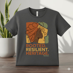Gewortelde Veerkrachtige Erfenis Black History Mon T-shirt