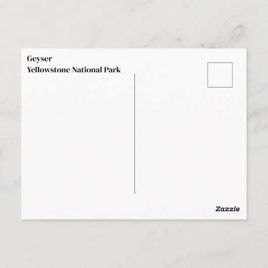 Geyser-Briefkaart Briefkaart (Achterkant)