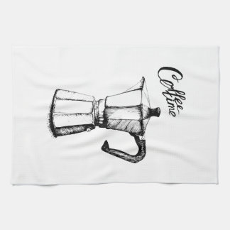 Geyser koffiemaker. Grafische kunsten. Handdoeken
