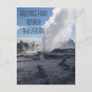 Geyser, Rotorua, Nieuw-Zeeland Briefkaart