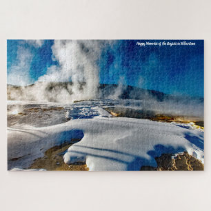 Geysers Yellowstone. Jigzaag Puzzle Legpuzzel