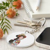 Geysha Sleutelhanger (Voorkant Rechts)