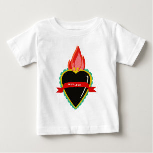 Gezakt hart met True Love Ribbon T-shirt