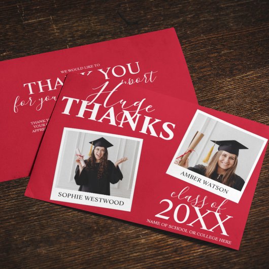 Gezamenlijk Afstuderen | 2 Foto Bedankkaart