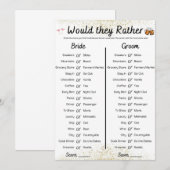 Gezamenlijk Bachelor/Bachelorette Party Spel Kaart (Voorkant / Achterkant)