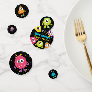 Gezamenlijk Monster Verjaardagsfeest Confetti