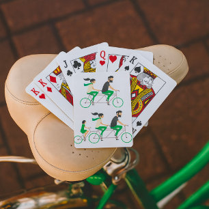 Gezamenlijk Tandem Fietsen Pokerkaarten