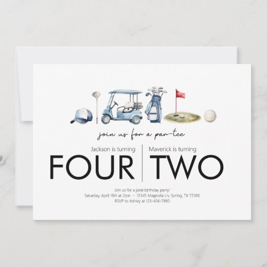 Gezamenlijk verjaardagsfeest - Let's Par-t-shirt - Kaart (Voorkant)