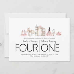 Gezamenlijk verjaardagsfeest - Prinses Thema Uitno Kaart