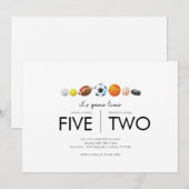 Gezamenlijk verjaardagsfeestje - sportthema kaart (Voorkant / Achterkant)