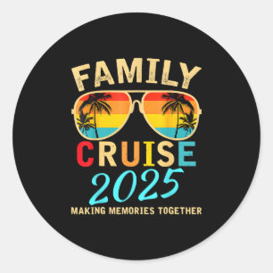Gezamenlijke cruise 2025 strand zomervakantie ronde sticker