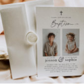 Gezamenlijke doop 2 Fotouitnodiging Kaart