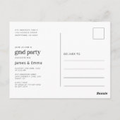 Gezamenlijke dubbele foto afstudeerfeest uitnodigi briefkaart (Achterkant)
