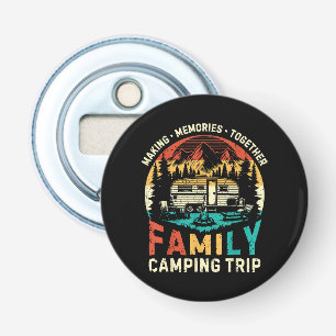 Gezamenlijke familie-campingtrip om herinneringen button flesopener