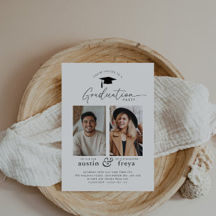 Gezamenlijke Graduation Party 2 foto-uitnodiging Kaart